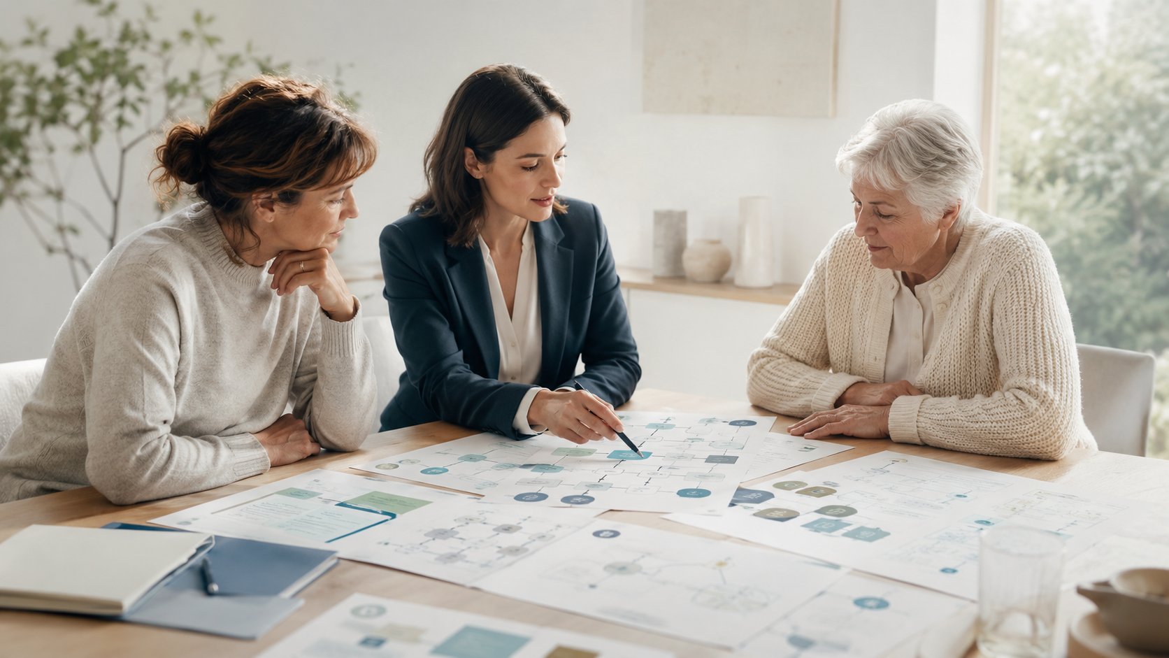 Réunion de travail dans un espace collectif